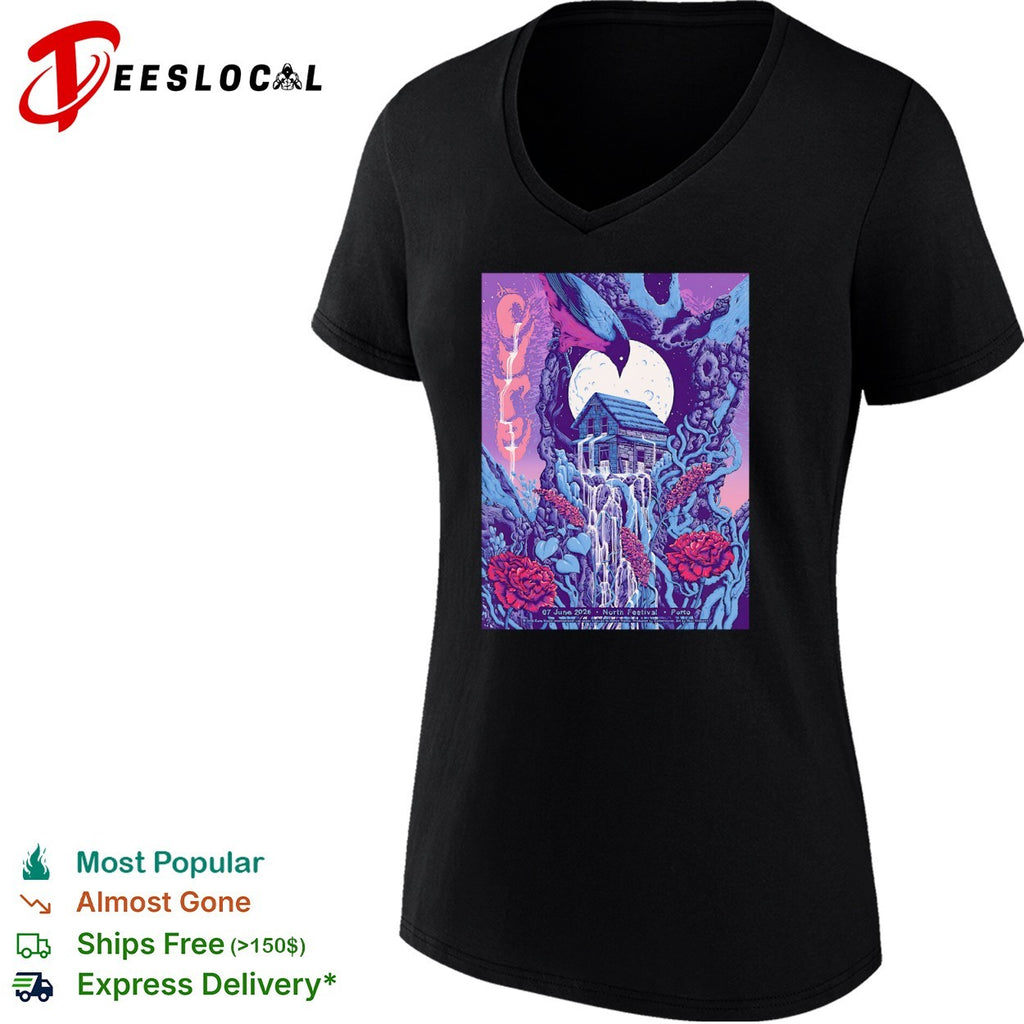 The Cure North Festival Porto 07 June 2026 Surreal Moon Forest House shirt