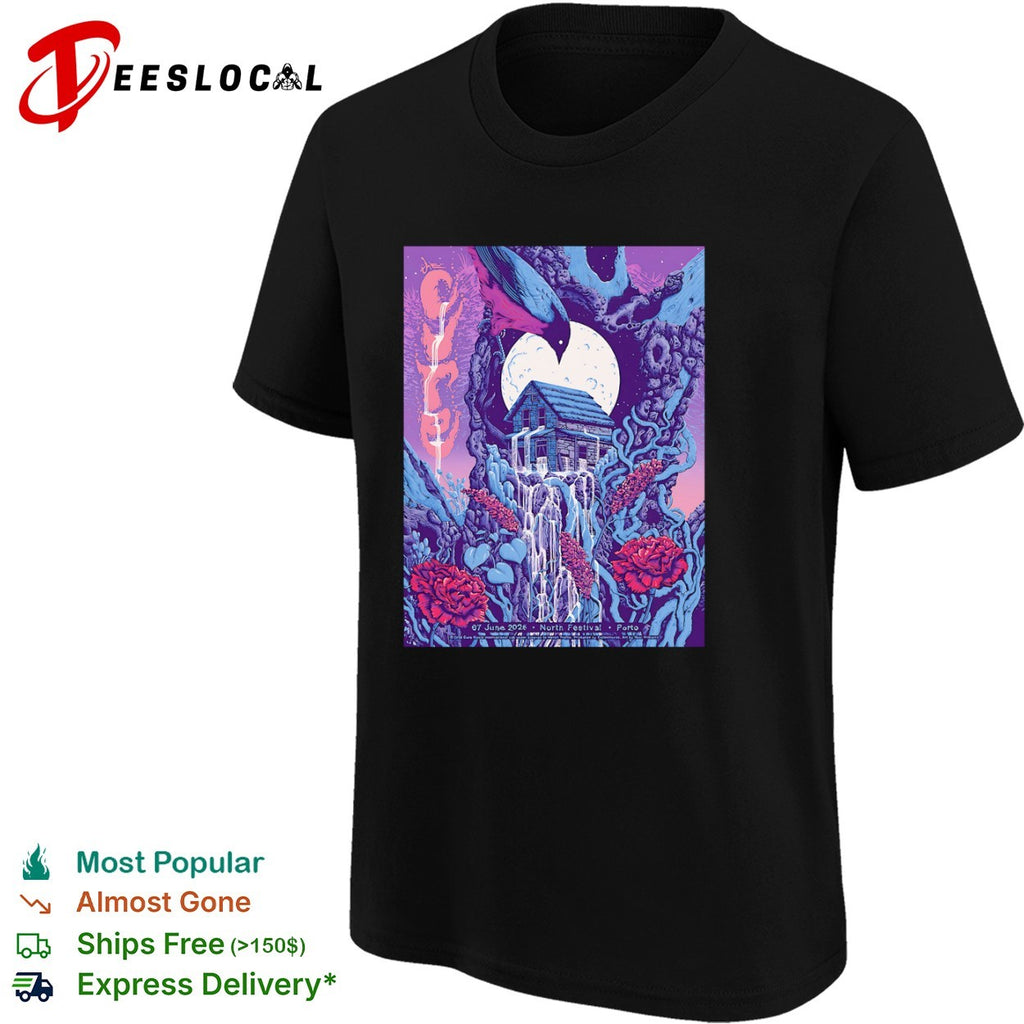 The Cure North Festival Porto 07 June 2026 Surreal Moon Forest House shirt