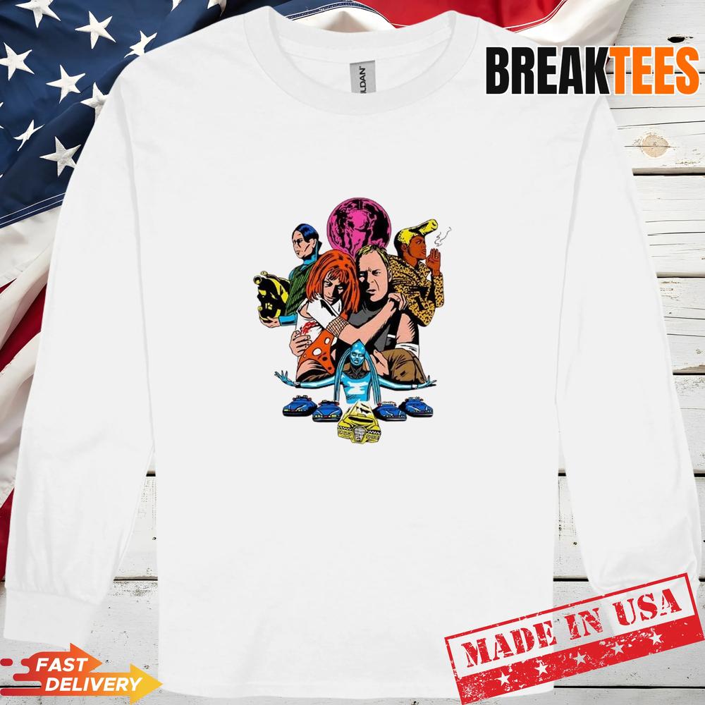 The Fifth Element science fiction film 1997 cartoon shirt