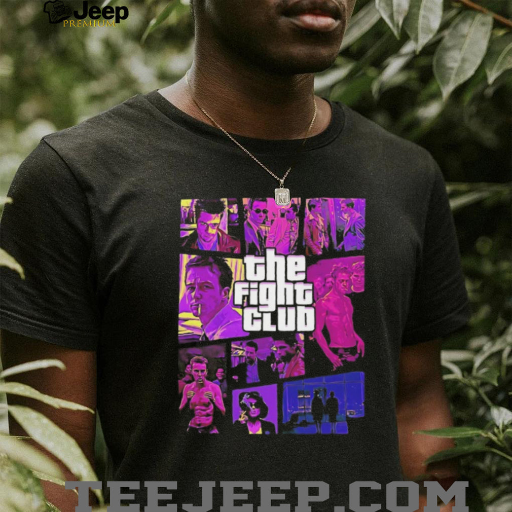 The Fight Club Movie Scenes Collage Vintage Style T Shirt