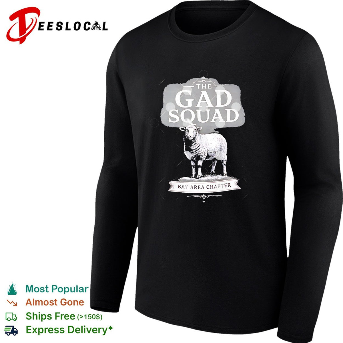 The Gad Squad Bay Area Chapter sheep vintage engraving badge art shirt