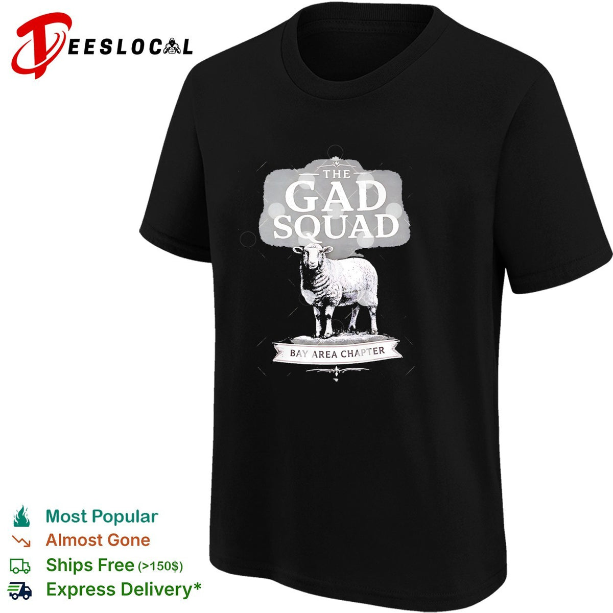 The Gad Squad Bay Area Chapter sheep vintage engraving badge art shirt