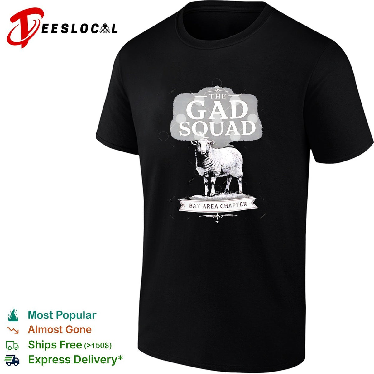 The Gad Squad Bay Area Chapter sheep vintage engraving badge art shirt