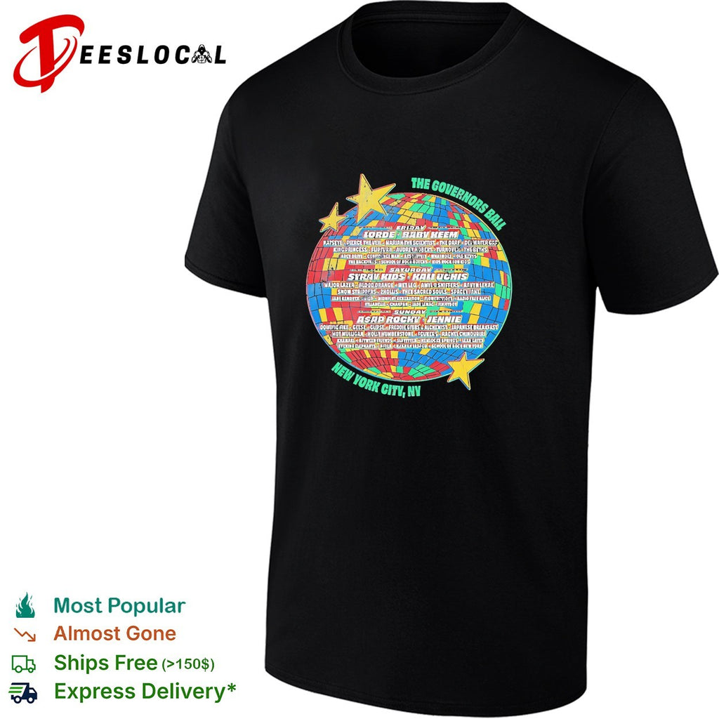 The Governors Ball Music Festival Lineup Lorde A$AP Rocky Jennie NYC Tour shirt