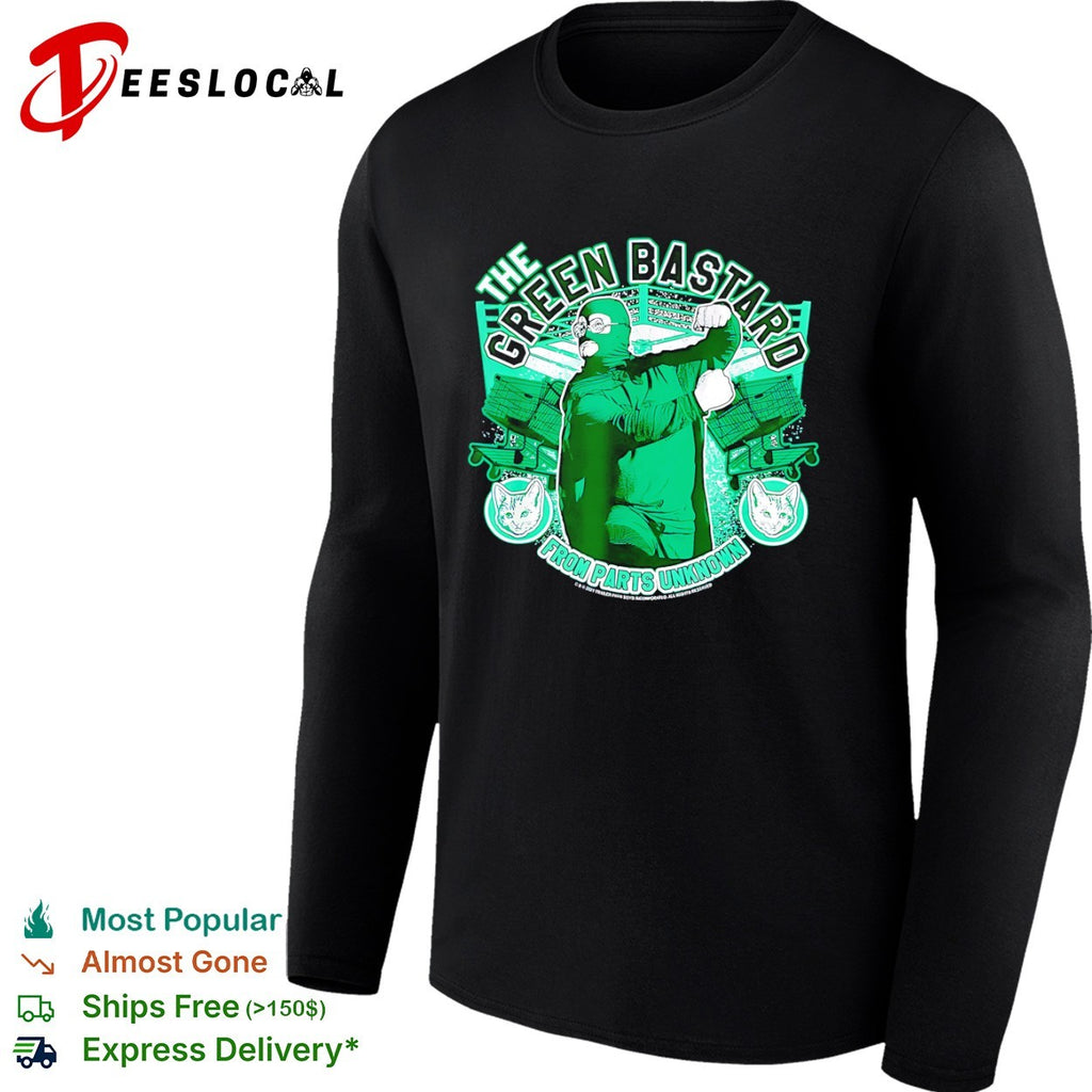 The Green Bastard from Parts Unknown Trailer Park Boys Bubbles wrestling shirt