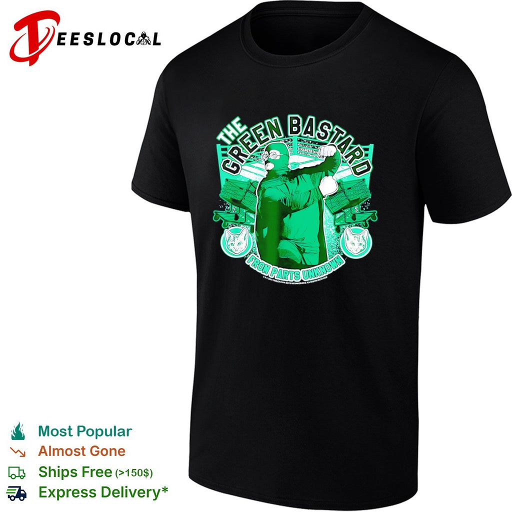 The Green Bastard from Parts Unknown Trailer Park Boys Bubbles wrestling shirt