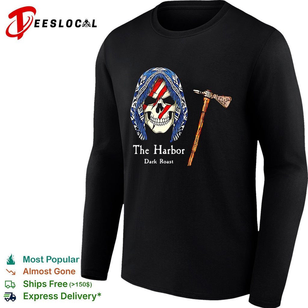 The Harbor Dark Roast skull shirt