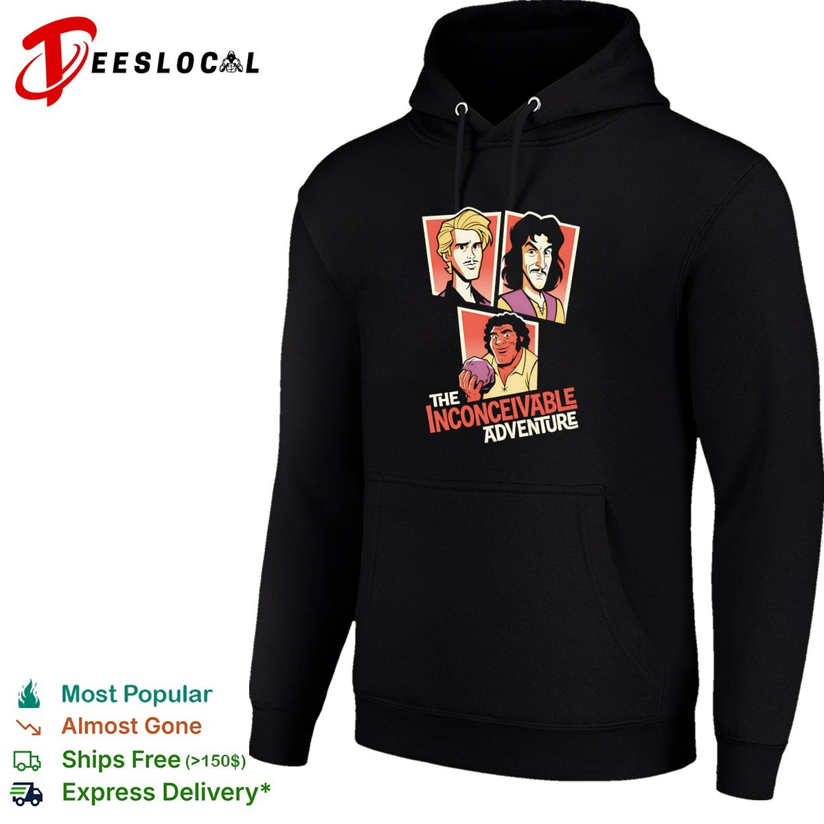 The Inconceivable Adventure Westley Inigo Montoya Fezzik The Princess Bride shirt
