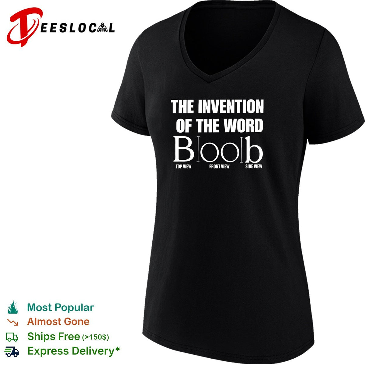 The Invention of the Word Boob wordplay shirt