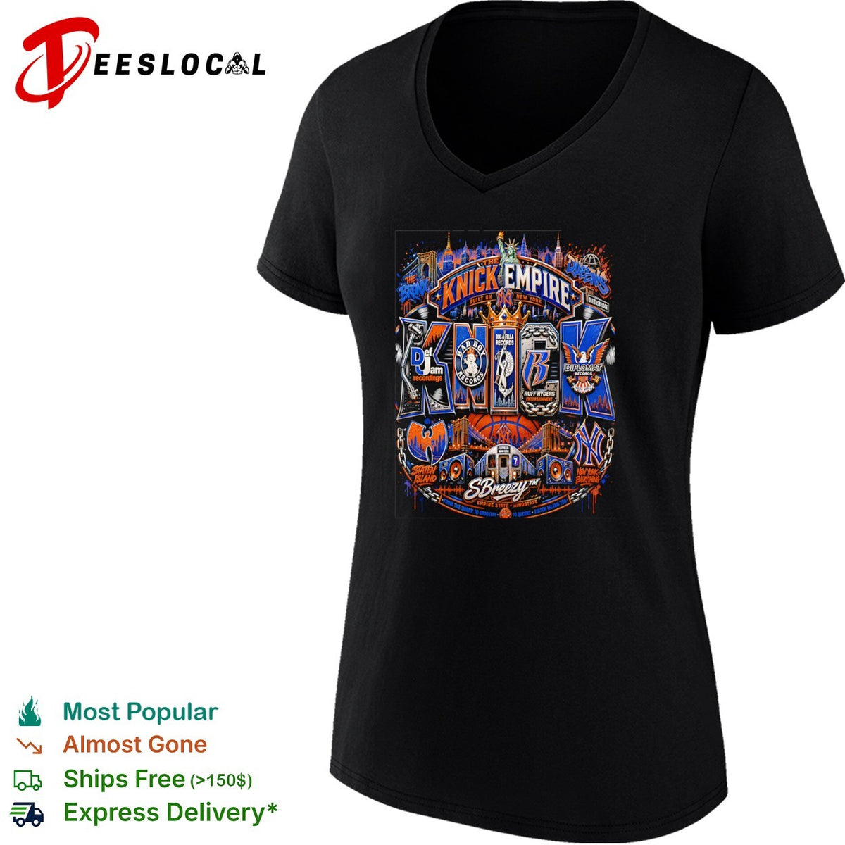 The Knick Empire New York Def Jam Bad Boy Roc-A-Fella Ruff Ryders Diplomat shirt