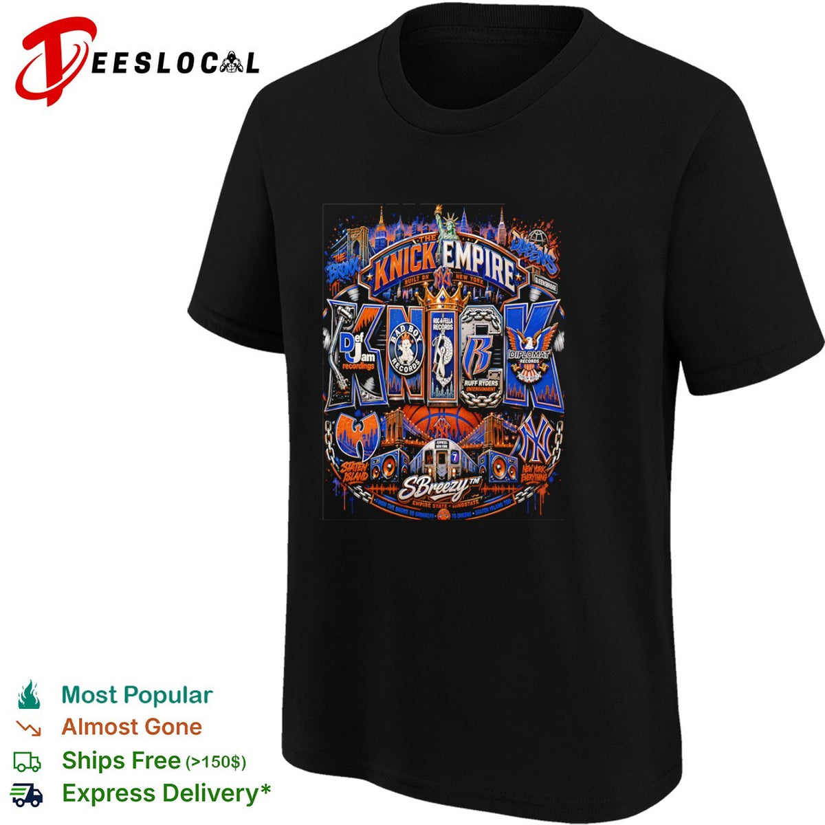 The Knick Empire New York Def Jam Bad Boy Roc-A-Fella Ruff Ryders Diplomat shirt