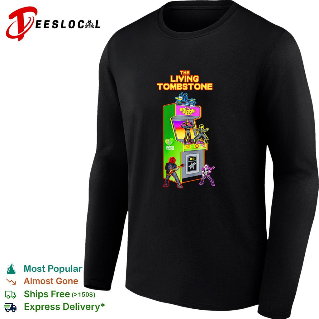 The Living Tombstone Grimmie Fest Christina Grimmie Foundation arcade cabinet shirt