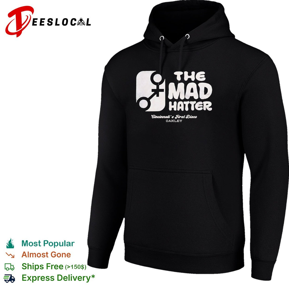The Mad Hatter Cincinnati’s first disco Oakley retro nightclub logo graphic shirt