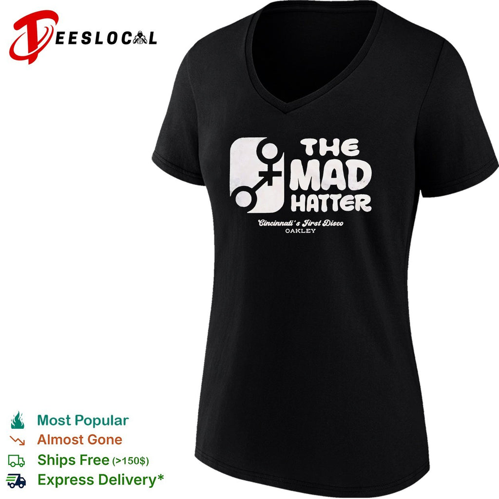 The Mad Hatter Cincinnati’s first disco Oakley retro nightclub logo graphic shirt