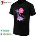 The Midnight Wish you were here Synthwave Aesthetic Neon Palm Tree Cityscape shirt