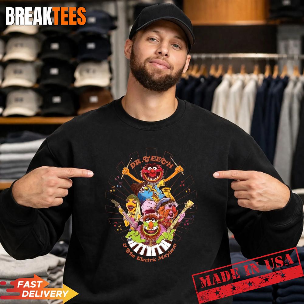 The Muppets Dr Teeth and Electric Mayhem Keyboard Band T-Shirt