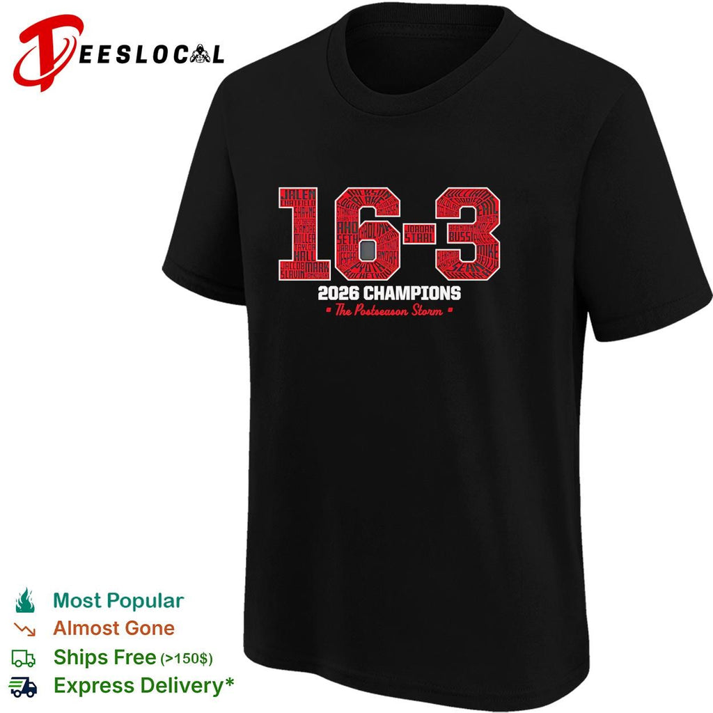 The Postseason Storm 2026 16 3 champions hockey roster poster shirt