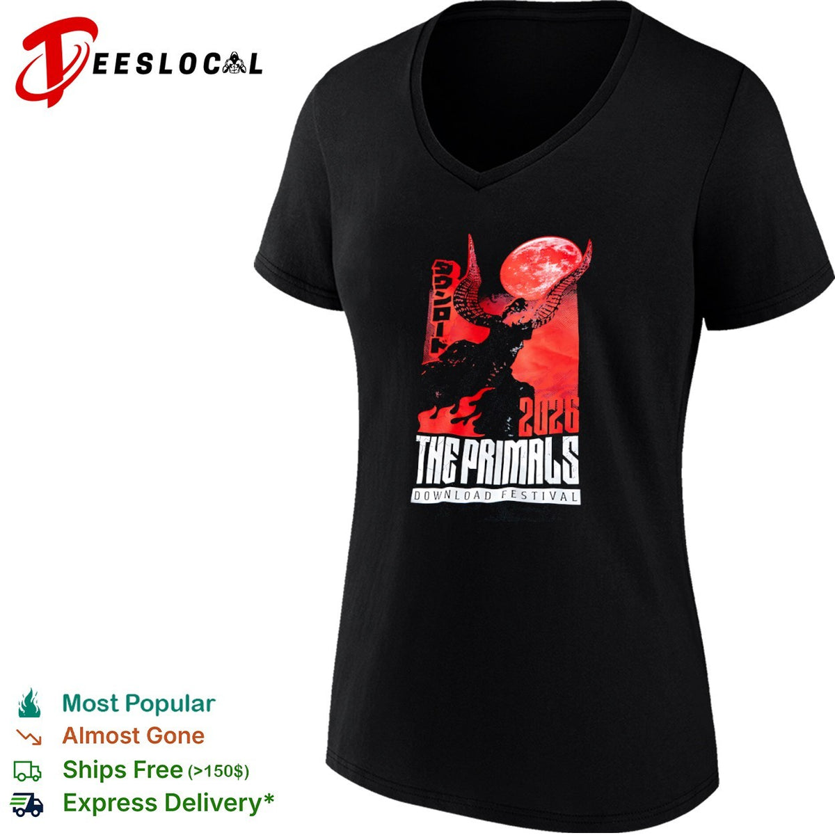 The Primals Download Festival 2026 horned creature shirt