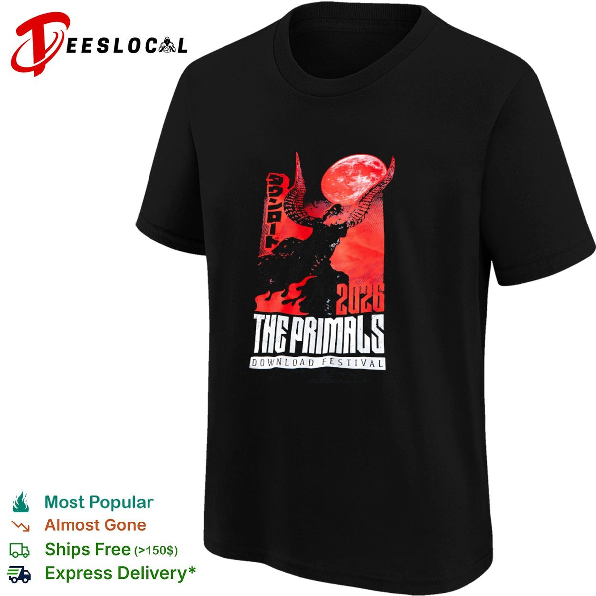 The Primals Download Festival 2026 horned creature shirt