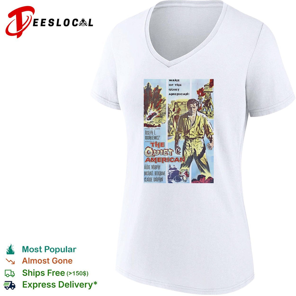 The Quiet American wake of Audie Murphy Michael Redgrave Claude Dauphin movie poster shirt