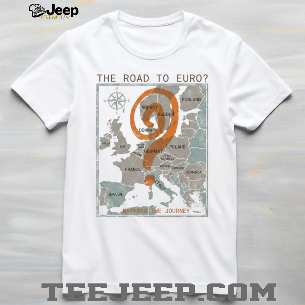 The Road to Euro Question Mark Map Graphic T Shirt
