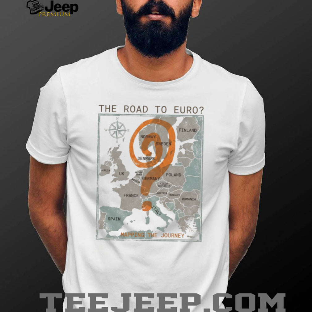 The Road to Euro Question Mark Map Graphic T Shirt