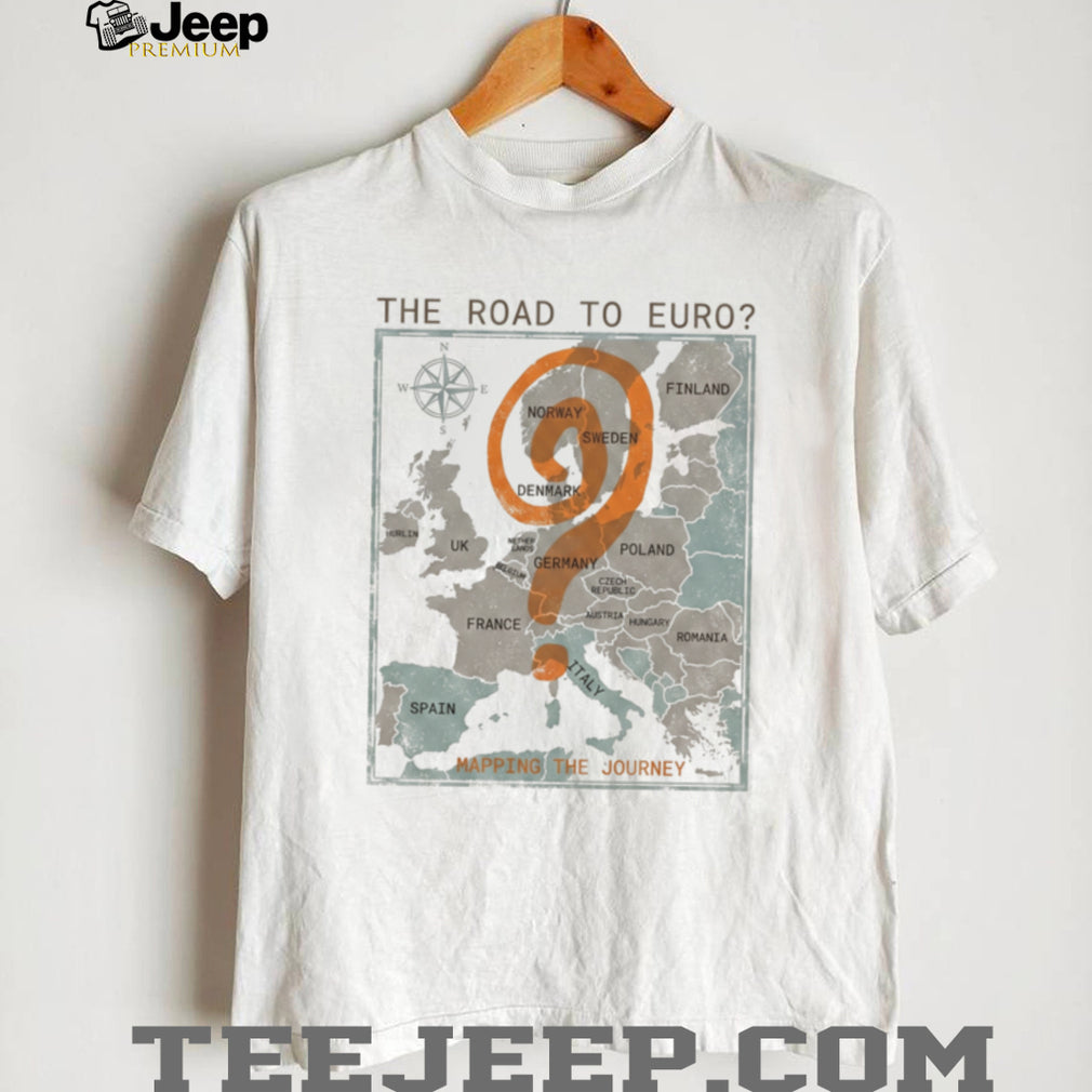 The Road to Euro Question Mark Map Graphic T Shirt