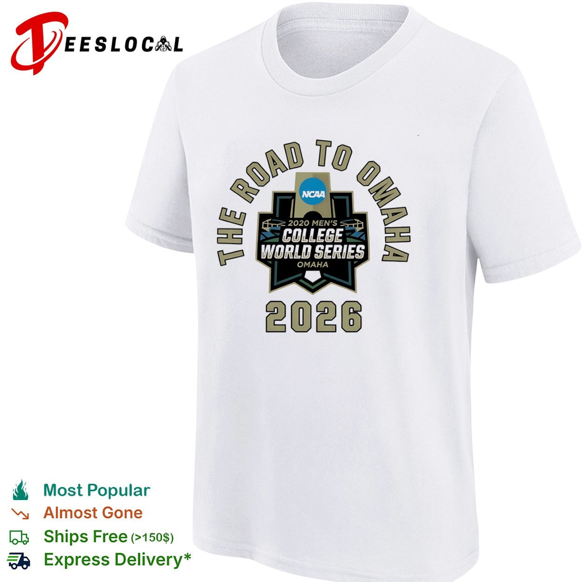 The Road to Omaha 2020 NCAA College World Series Omaha 2026 shirt