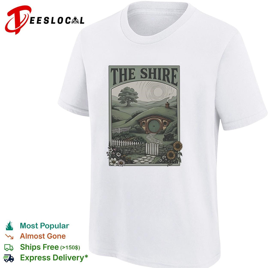 The Shire Hobbit Hole illustration shirt.