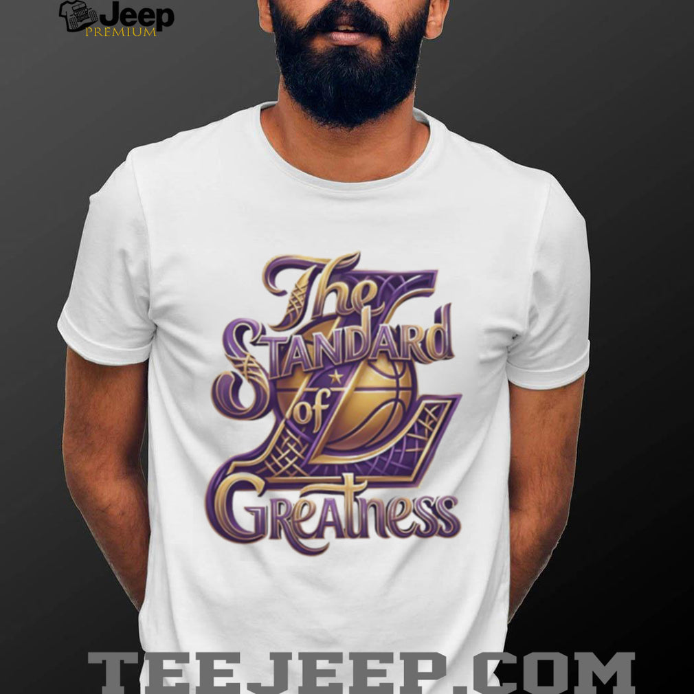 The Standard of Greatness Gold Basketball Trophy Graphic T Shirt