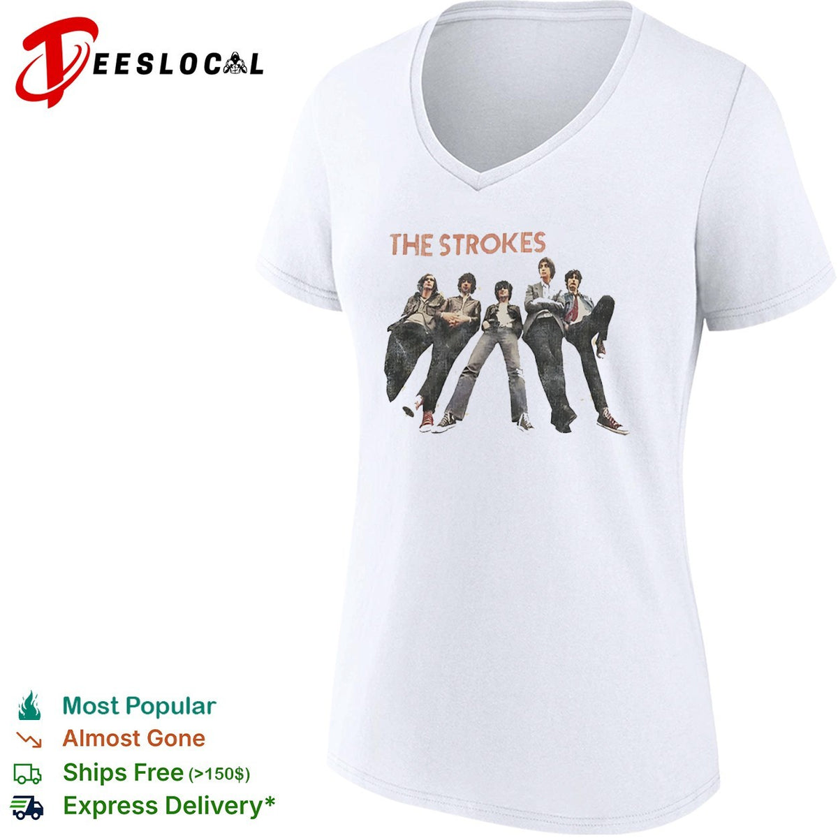 The Strokes Julian Casablancas Nick Valensi Albert Hammond Jr Nikolai Fraiture shirt