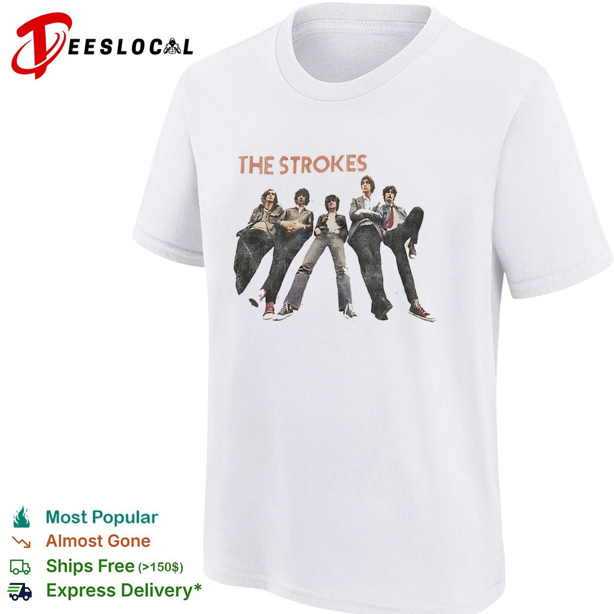 The Strokes Julian Casablancas Nick Valensi Albert Hammond Jr Nikolai Fraiture shirt