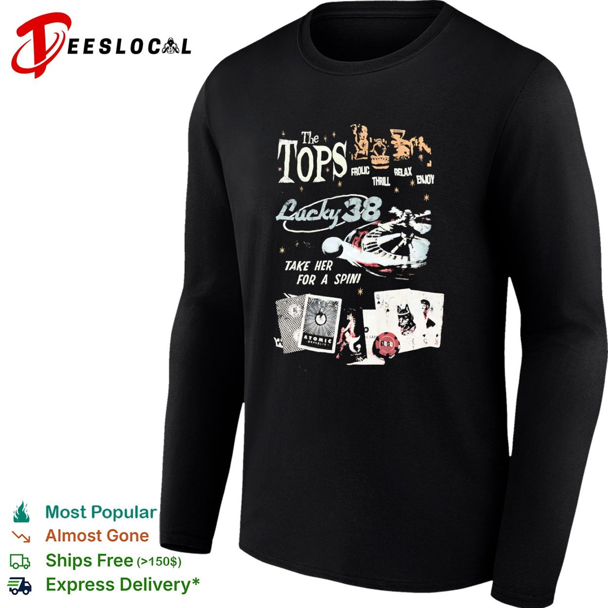 The Tops Lucky 38 Fallout New Vegas Frolic Thrill Relax Enjoy Take Her For A Spin shirt