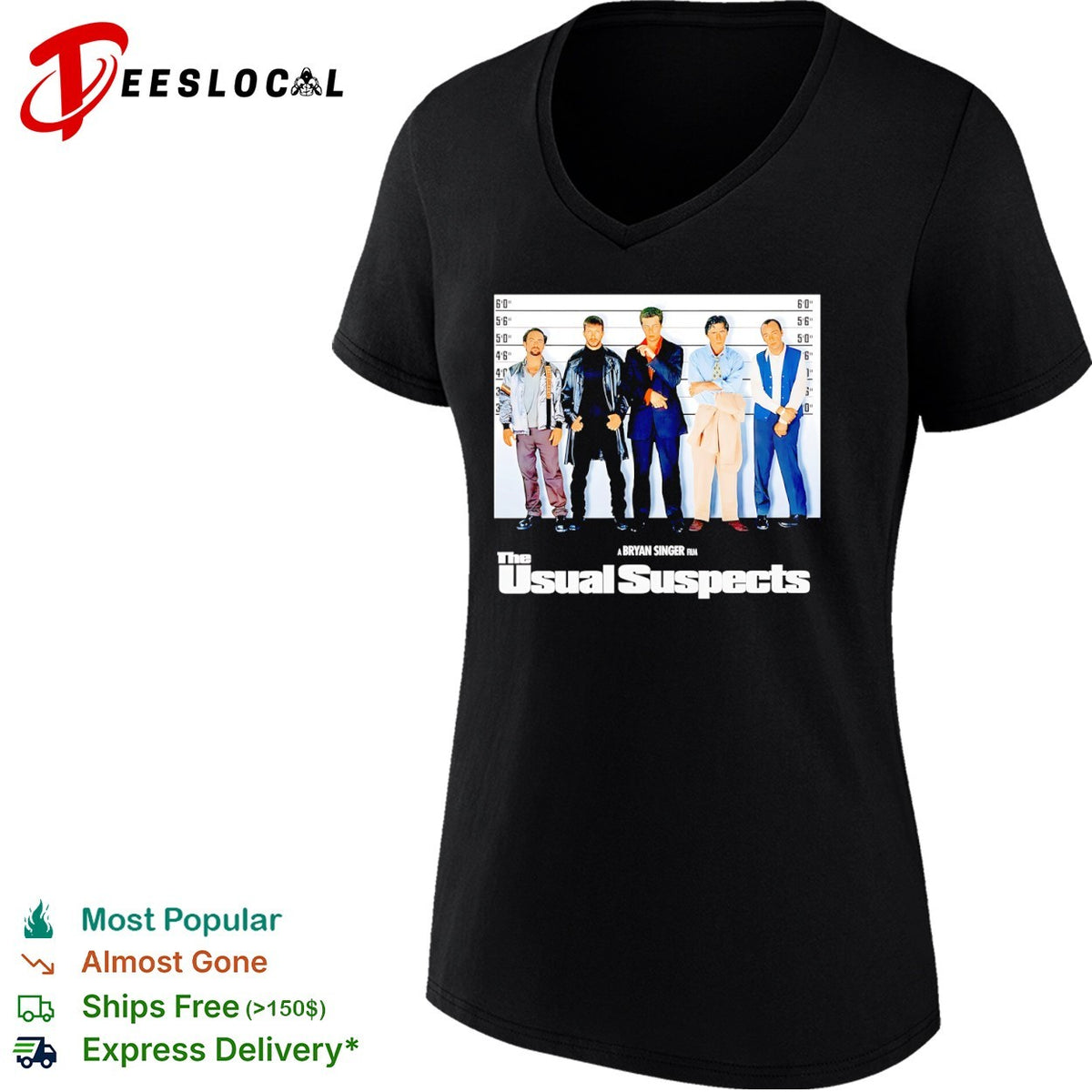 The Usual Suspects Movie Poster Cast Bryan Singer Film Shirt