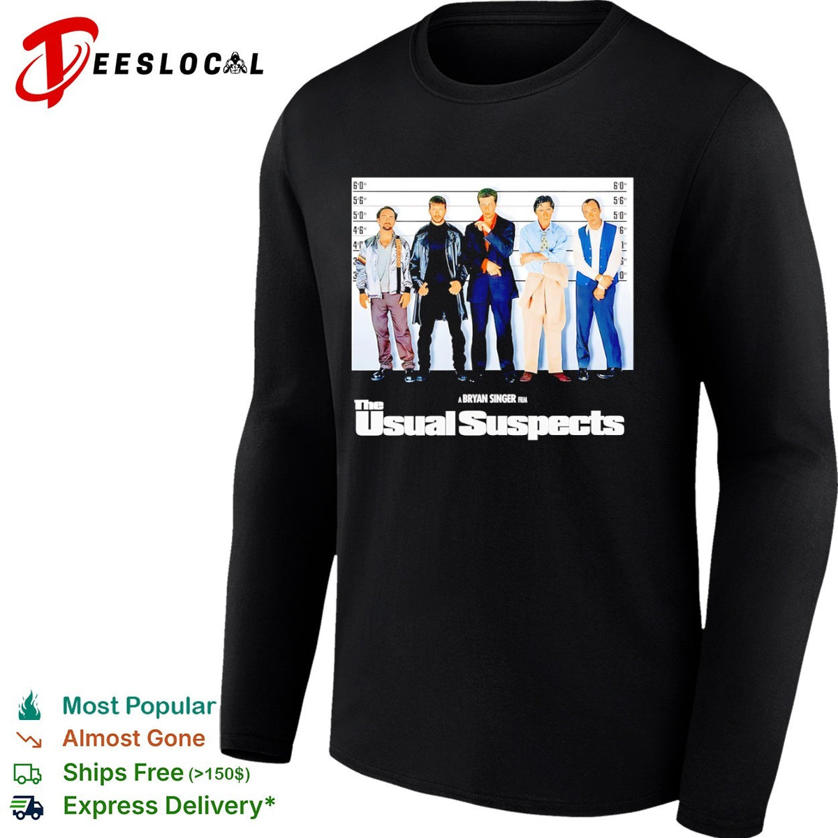 The Usual Suspects Movie Poster Cast Bryan Singer Film Shirt