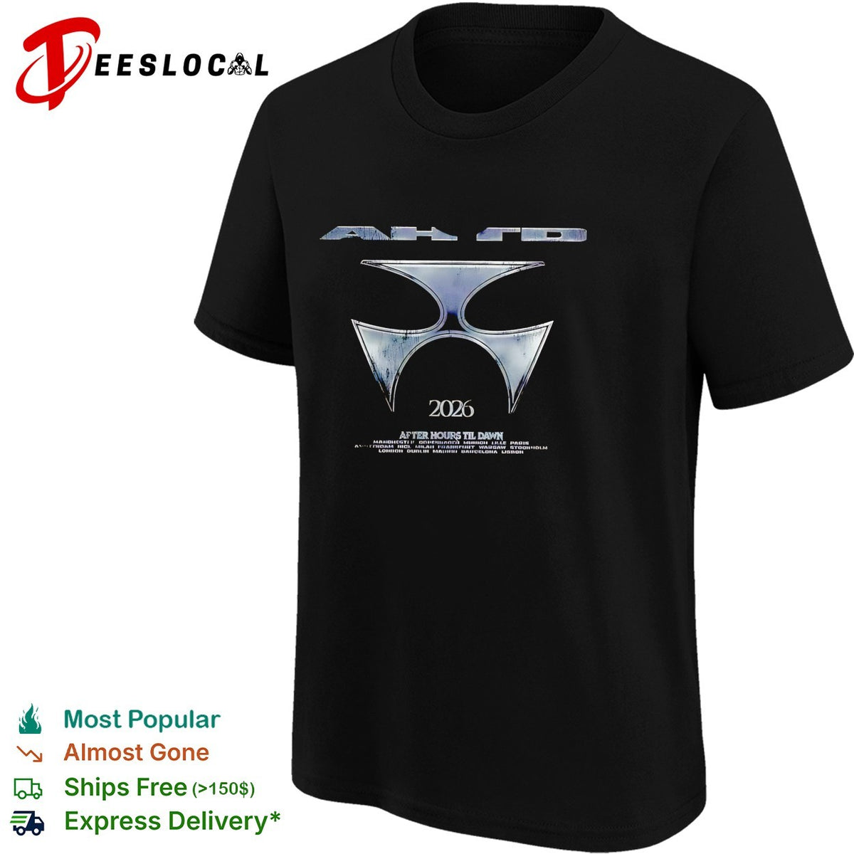 The Weeknd After Hours Til Dawn 2026 Europe And UK shirt