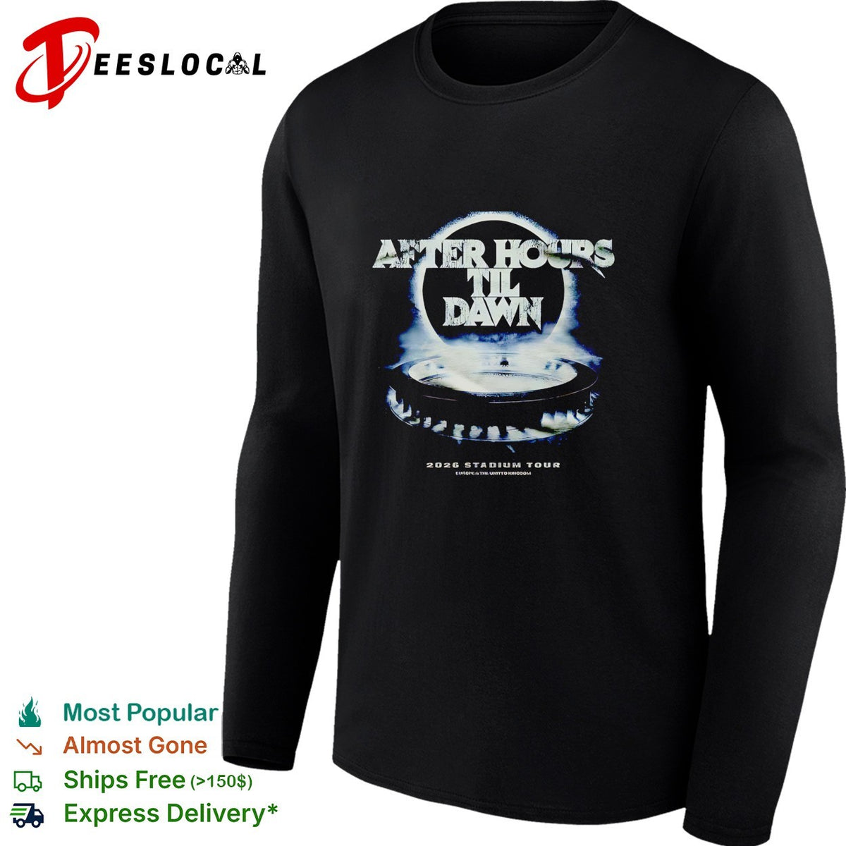 The Weeknd After Hours Til Dawn 2026 Europe And UK Stadium shirt