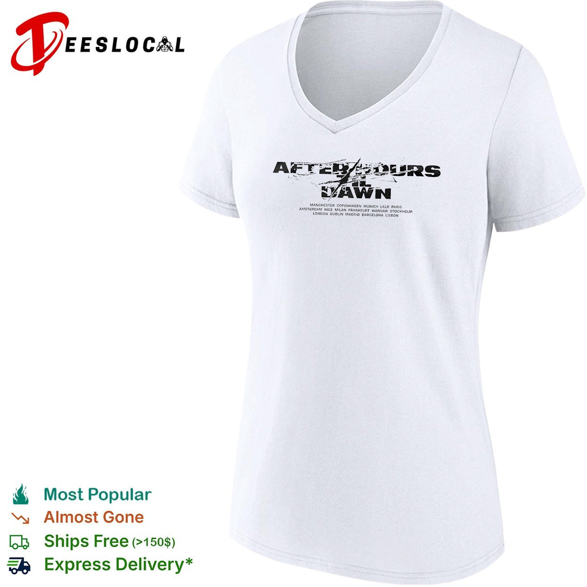 The Weeknd After Hours Til Dawn 2026 Europe And UK XO shirt
