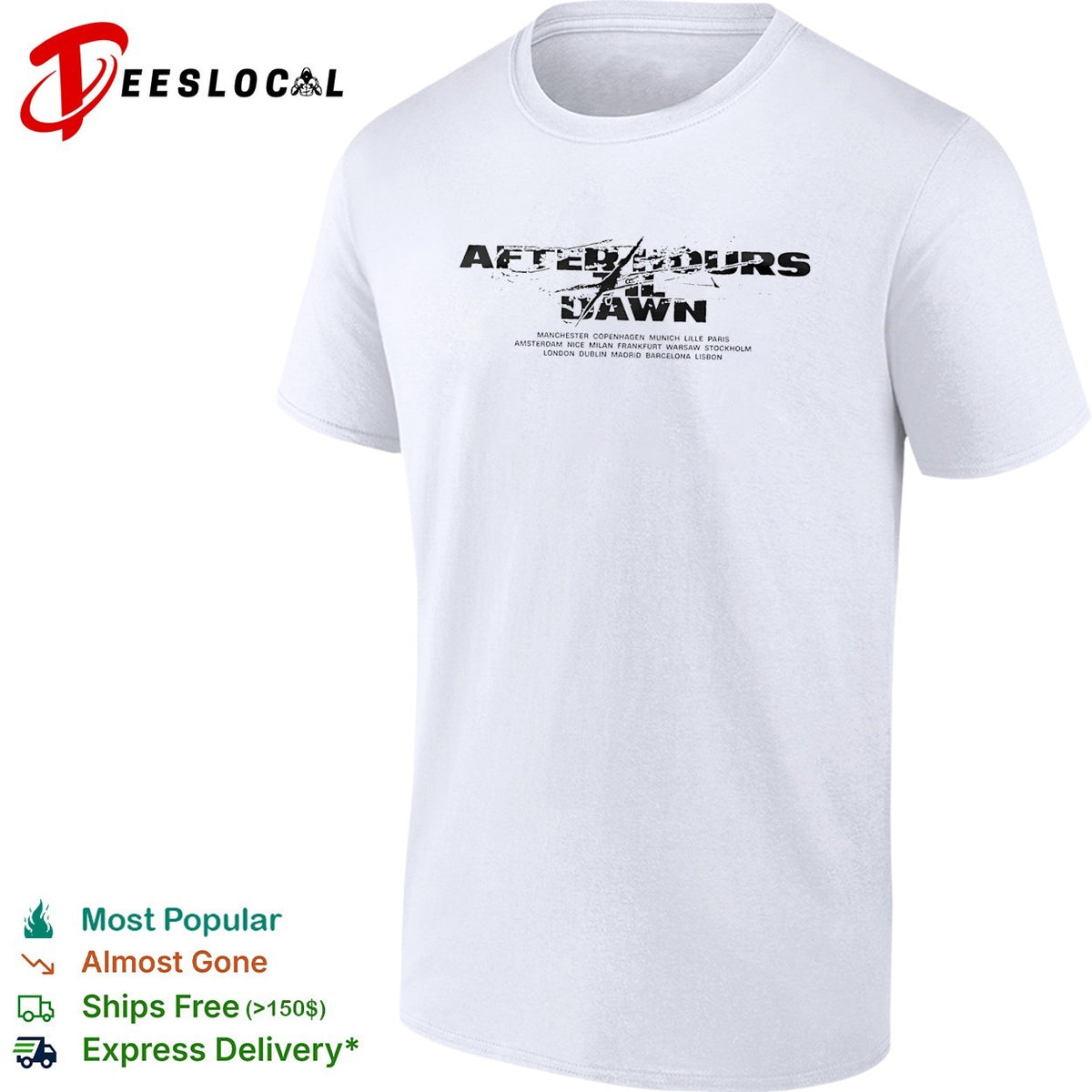 The Weeknd After Hours Til Dawn 2026 Europe And UK XO shirt