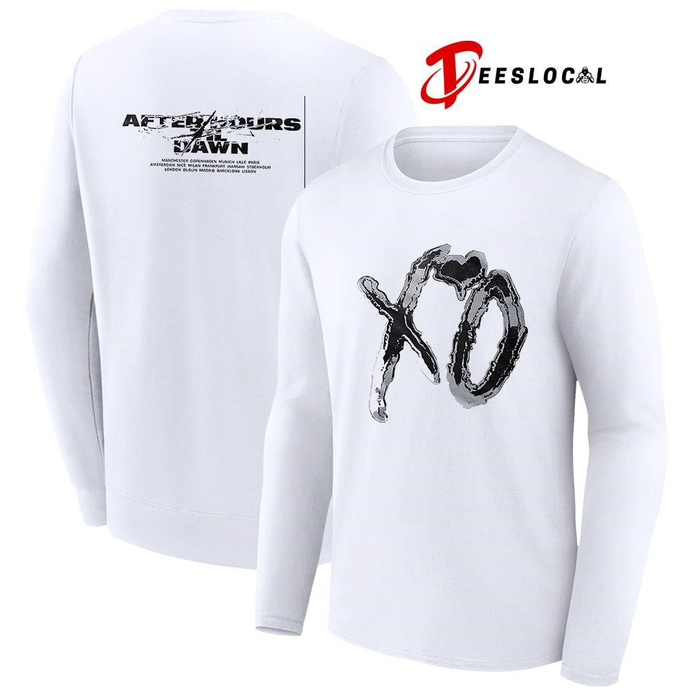 The Weeknd After Hours Til Dawn Europe and UK XO stadium shirt