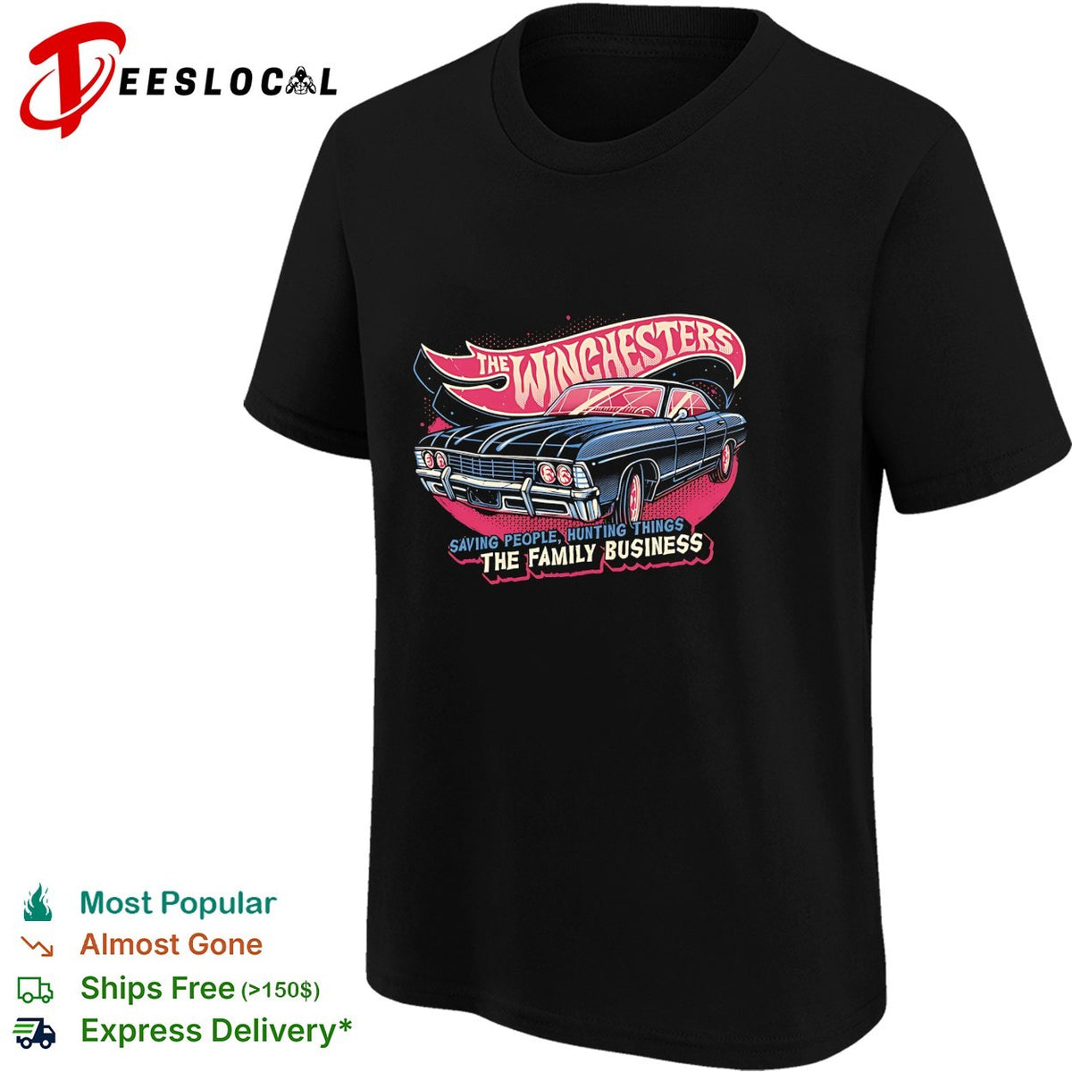 The Winchesters saving people hunting things the family business classic car shirt