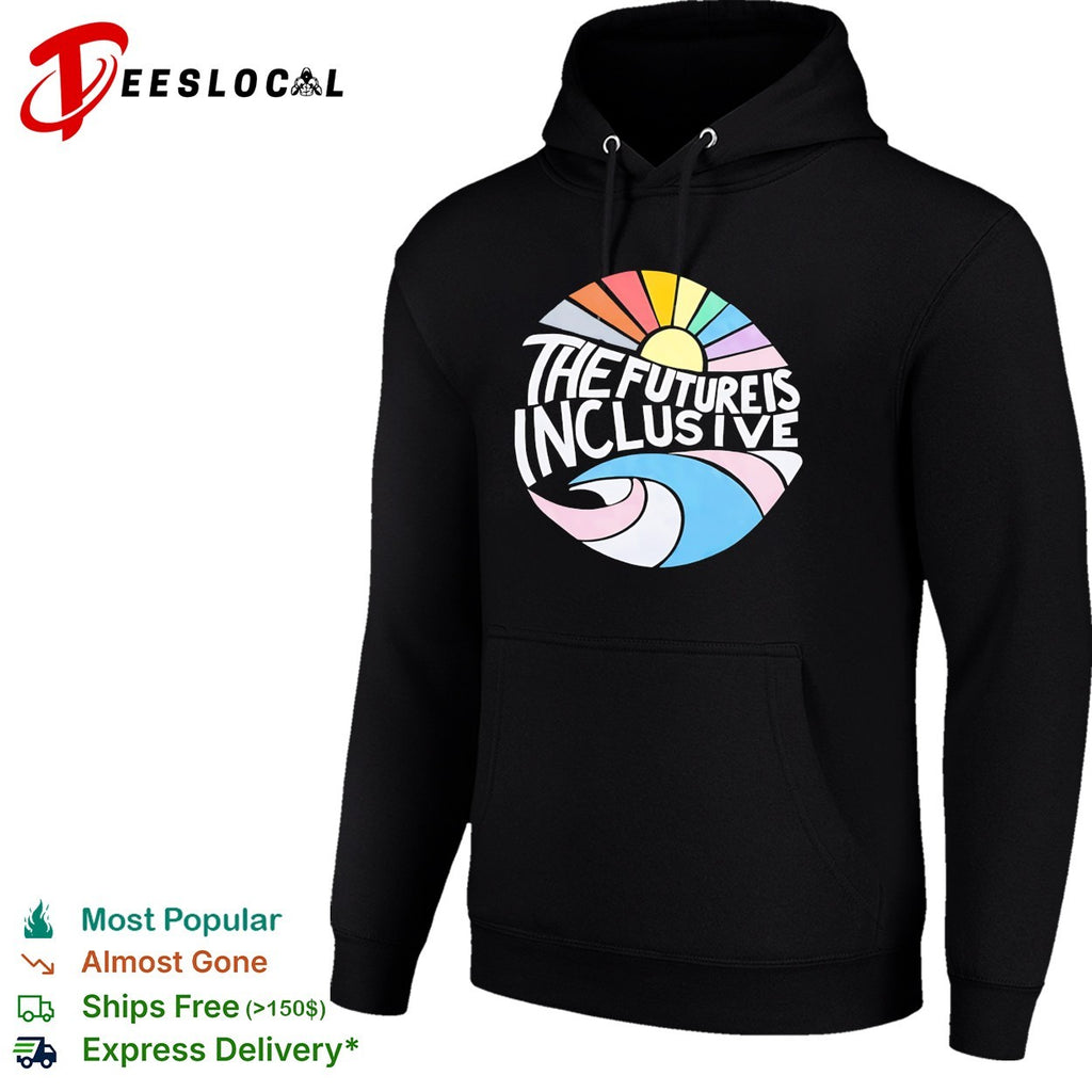 The future is inclusive rainbow sun wave ocean LGBTQ pride circle art shirt