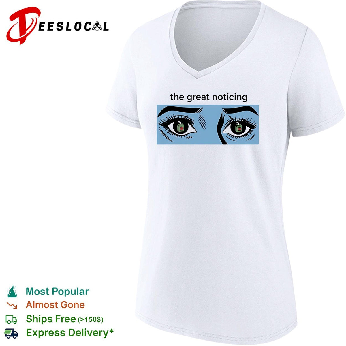 The great noticing Ice blue shirt