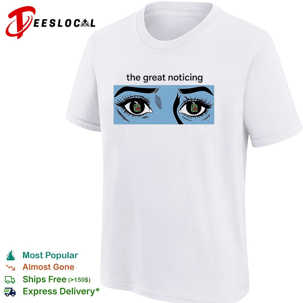 The great noticing Ice blue shirt