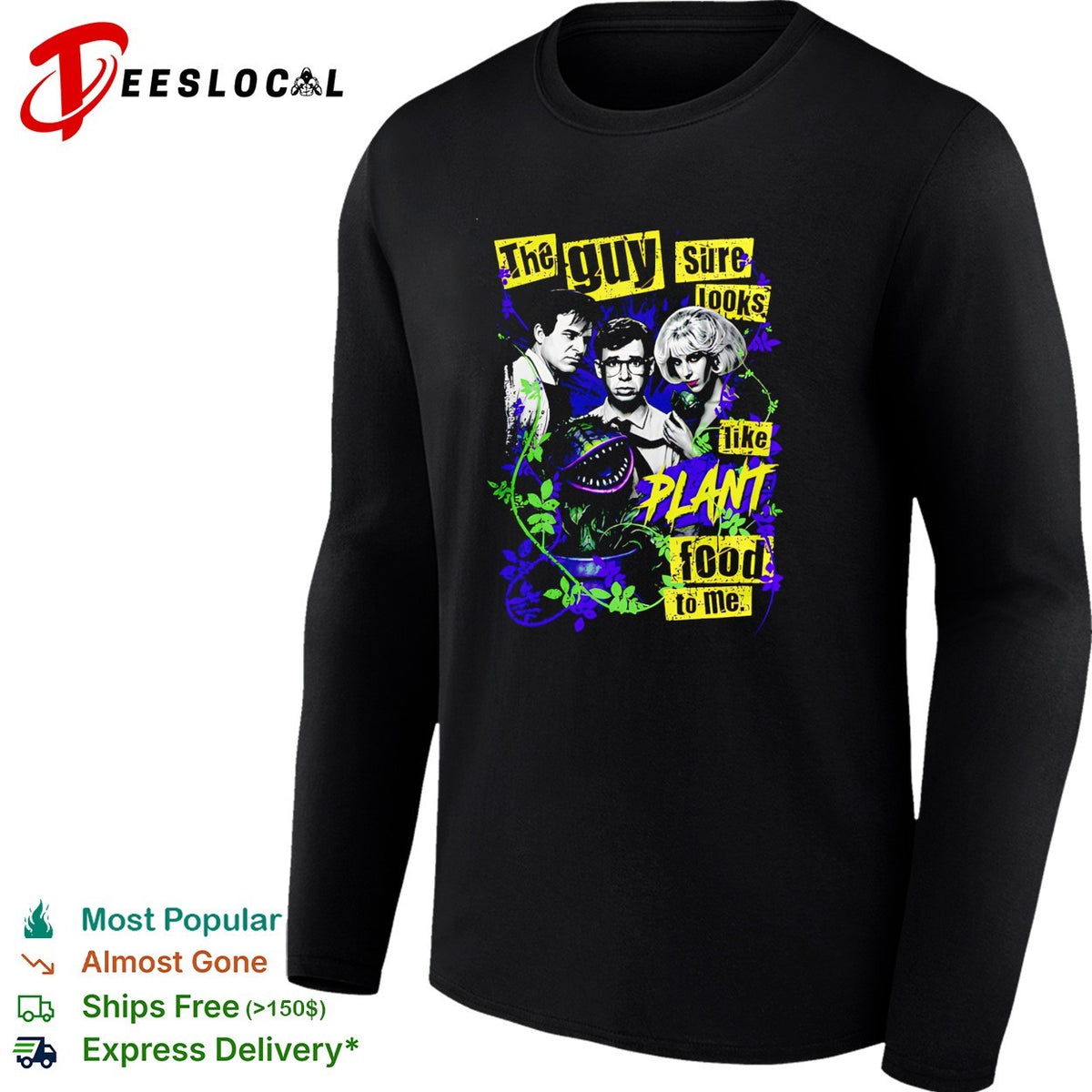 The guy sure looks like plant food horror musical film cast collage poster shirt