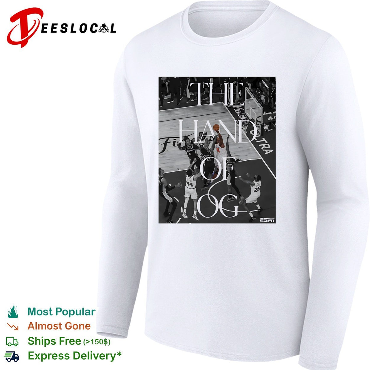The hand of OG ESPN basketball poster shirt