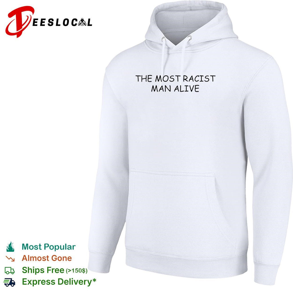 The most politically incorrect man alive cream background bold text shirt