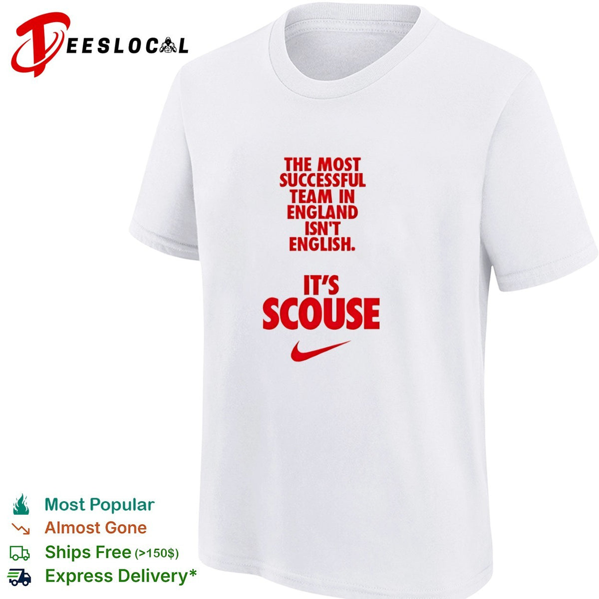 The most successful team in England is not English it is Scouse Liverpool FC shirt