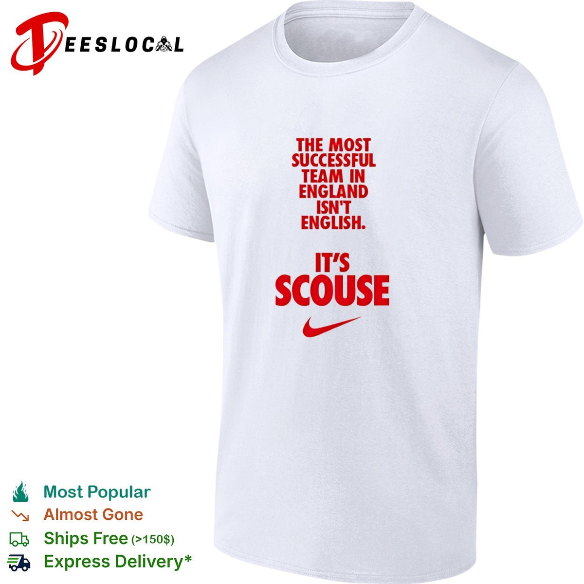 The most successful team in England is not English it is Scouse Liverpool FC shirt