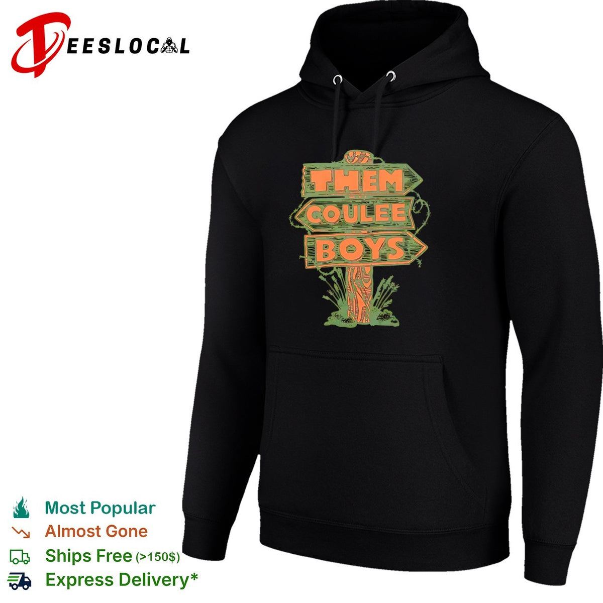 Them Coulee Boys music band logo road sign illustration western country folk shirt